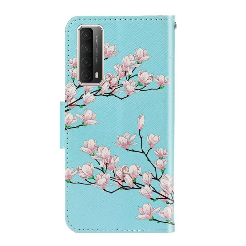 Capa Flip Para Huawei P Smart 2021 De Cordão Arbusto Strappy