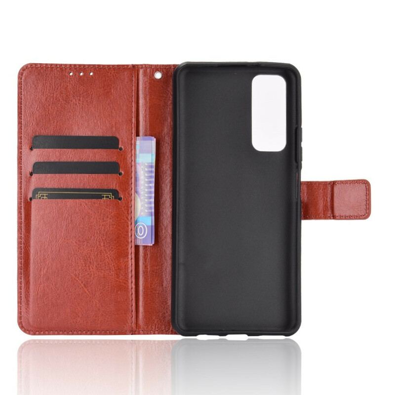 Capa Flip Para Huawei P Smart 2021 Couro Falso Chamativo