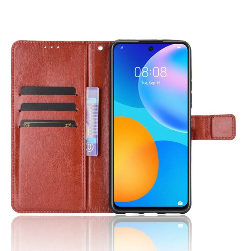 Capa Flip Para Huawei P Smart 2021 Couro Falso Chamativo