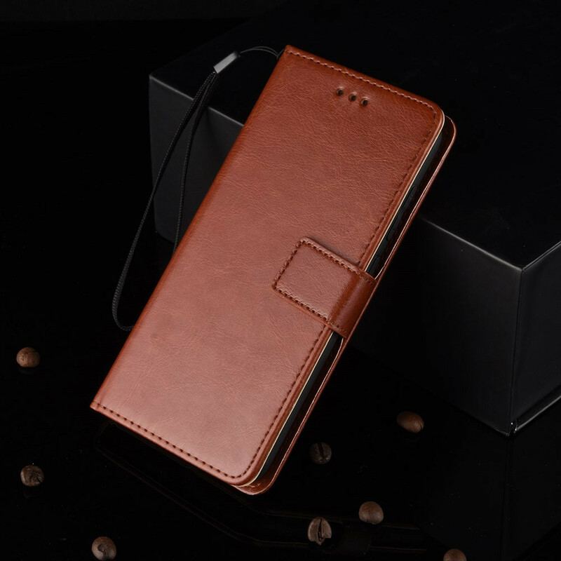 Capa Flip Para Huawei P Smart 2021 Couro Falso Chamativo