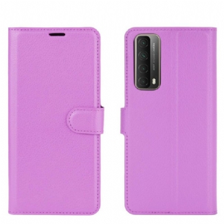 Capa Flip Para Huawei P Smart 2021 Couro Falso Clássico