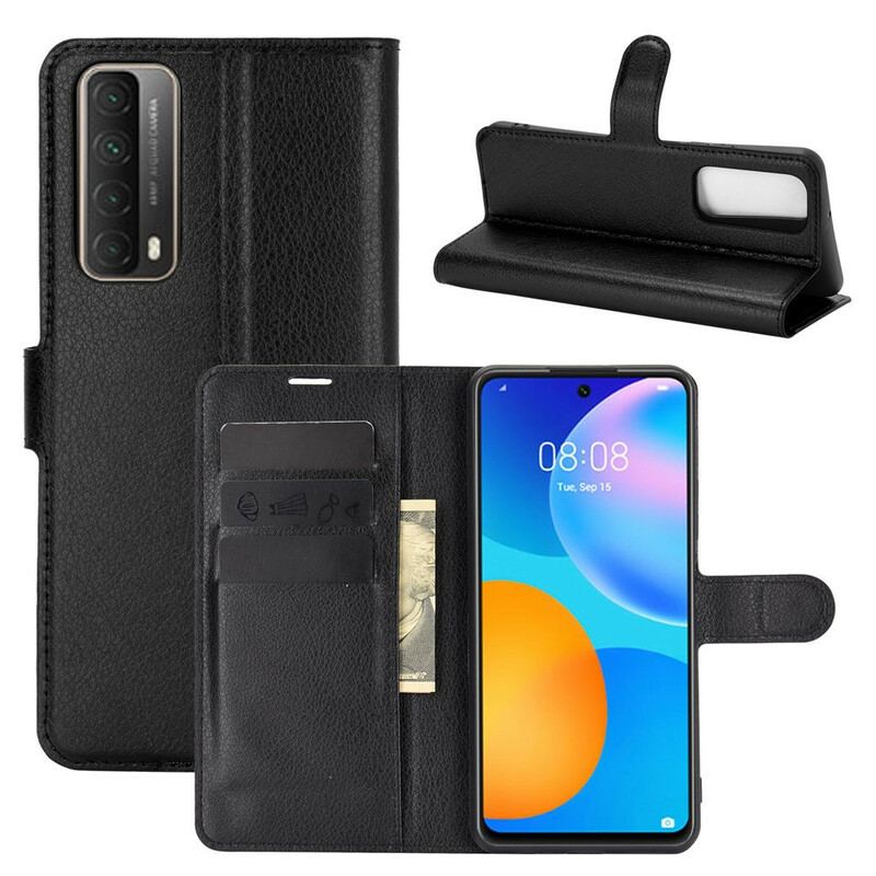 Capa Flip Para Huawei P Smart 2021 Couro Falso Clássico