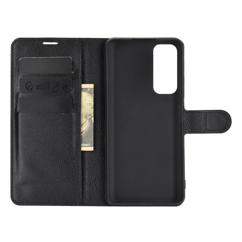 Capa Flip Para Huawei P Smart 2021 Couro Falso Clássico