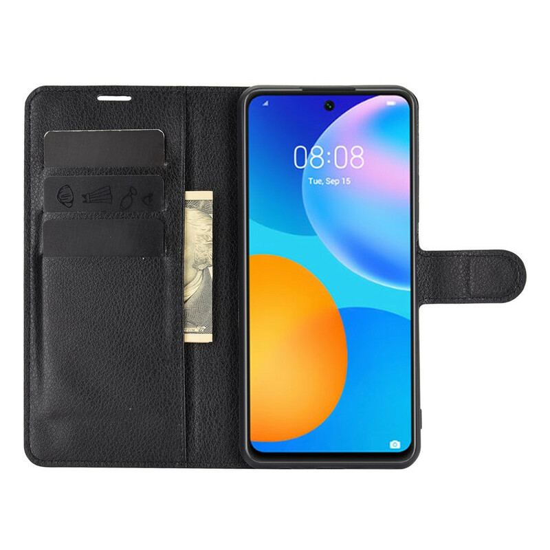 Capa Flip Para Huawei P Smart 2021 Couro Falso Clássico