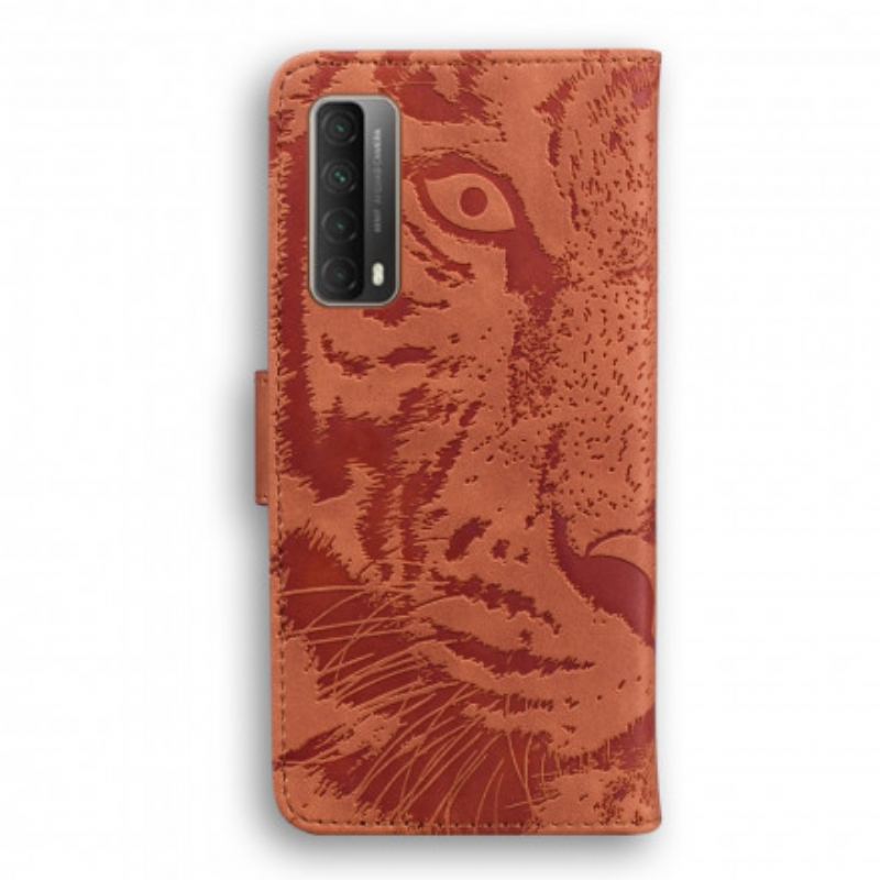 Capa Flip Para Huawei P Smart 2021 Estampa Cara De Tigre