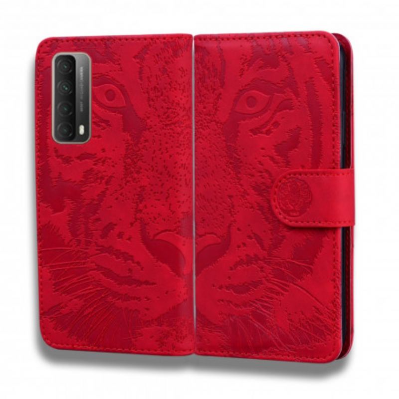 Capa Flip Para Huawei P Smart 2021 Estampa Cara De Tigre