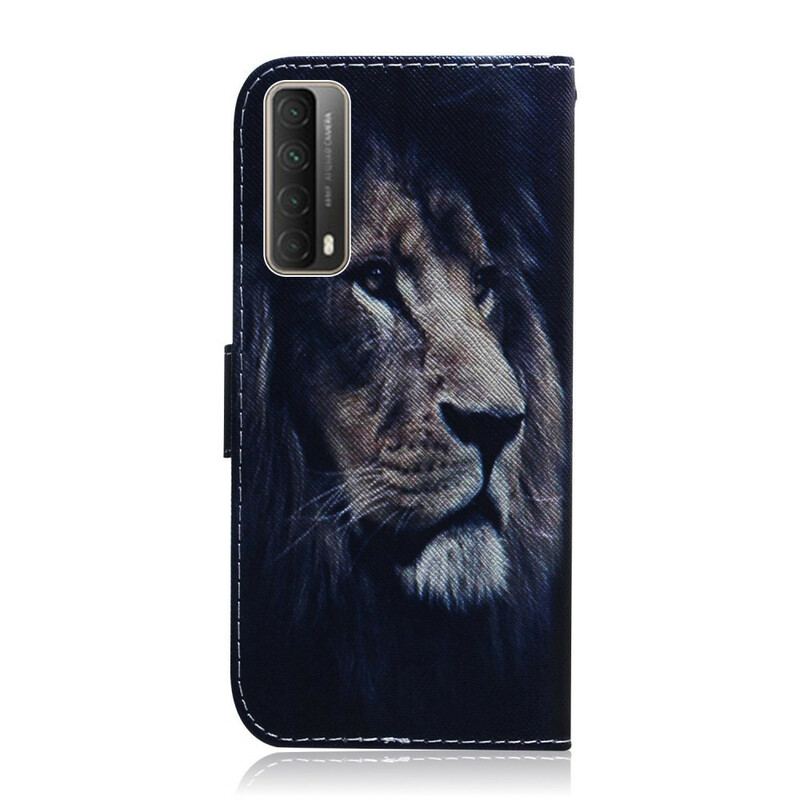 Capa Flip Para Huawei P Smart 2021 Leão Sonhador