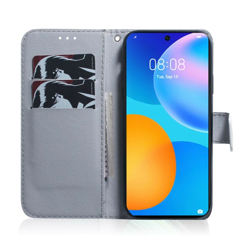 Capa Flip Para Huawei P Smart 2021 Leão Sonhador