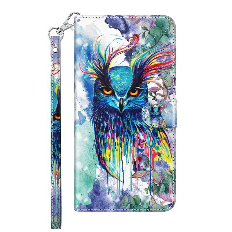 Capa Flip Para Huawei P Smart 2021 Pássaro Aquarela