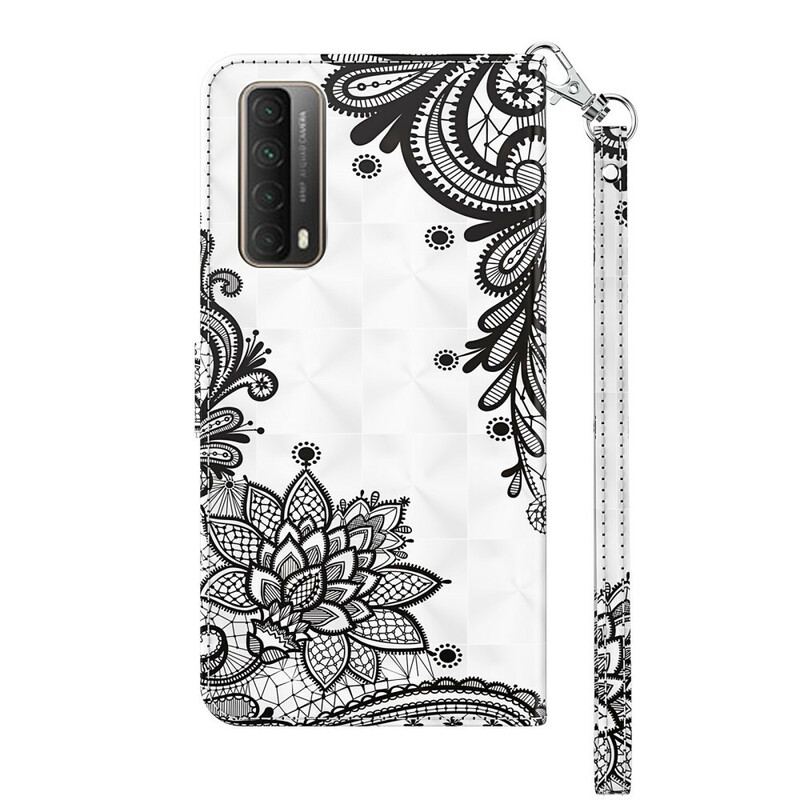 Capa Flip Para Huawei P Smart 2021 Renda Chique