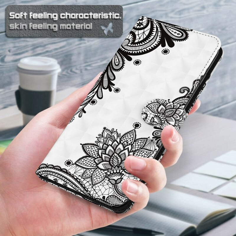 Capa Flip Para Huawei P Smart 2021 Renda Chique