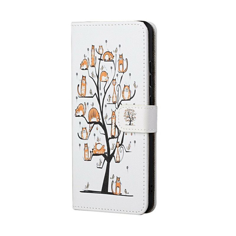 Capa Folio Para Huawei P Smart 2021 De Cordão Gatos Divertidos Com Alça