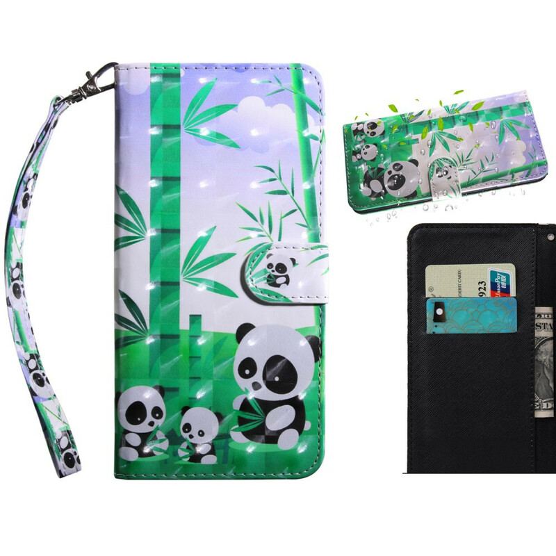 Capa Folio Para Huawei P Smart 2021 Pandas Pontos De Luz