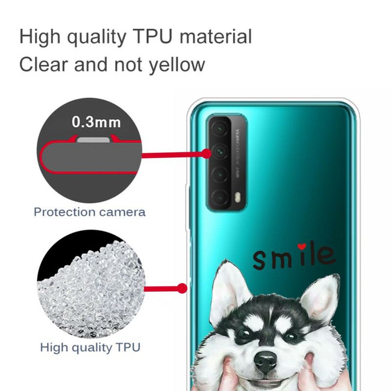 Capa Para Huawei P Smart 2021 Cabeça De Lobo E Sorriso