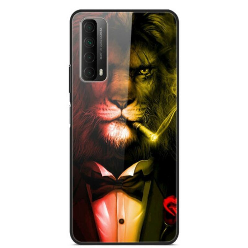 Capa Para Huawei P Smart 2021 Cigar Lion Vidro Temperado