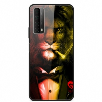 Capa Para Huawei P Smart 2021 Cigar Lion Vidro Temperado