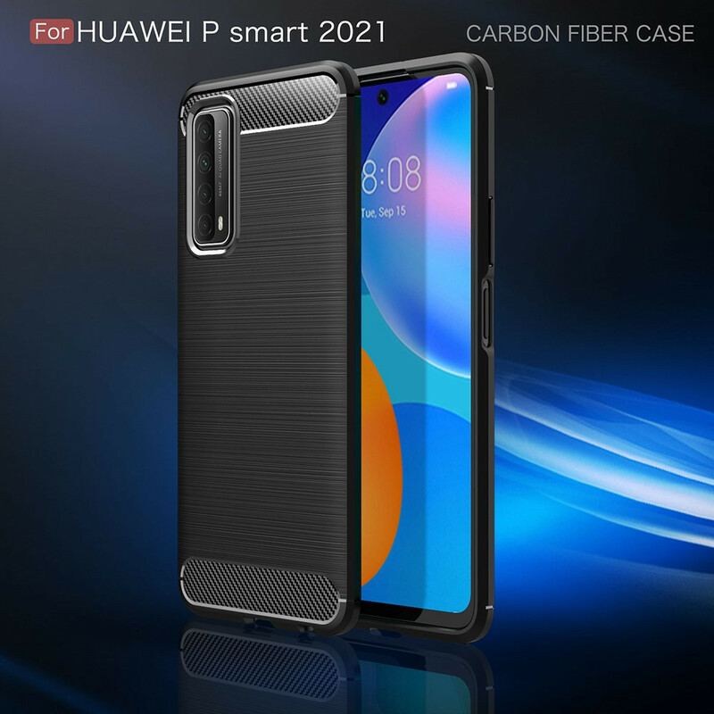 Capa Para Huawei P Smart 2021 Fibra De Carbono Escovada