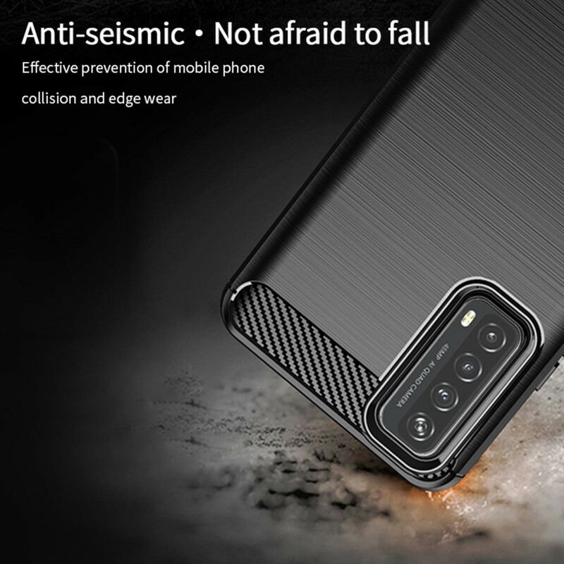 Capa Para Huawei P Smart 2021 Fibra De Carbono Escovada Mofi