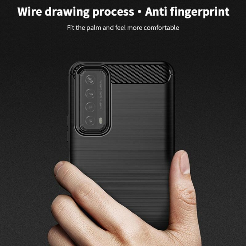 Capa Para Huawei P Smart 2021 Fibra De Carbono Escovada Mofi