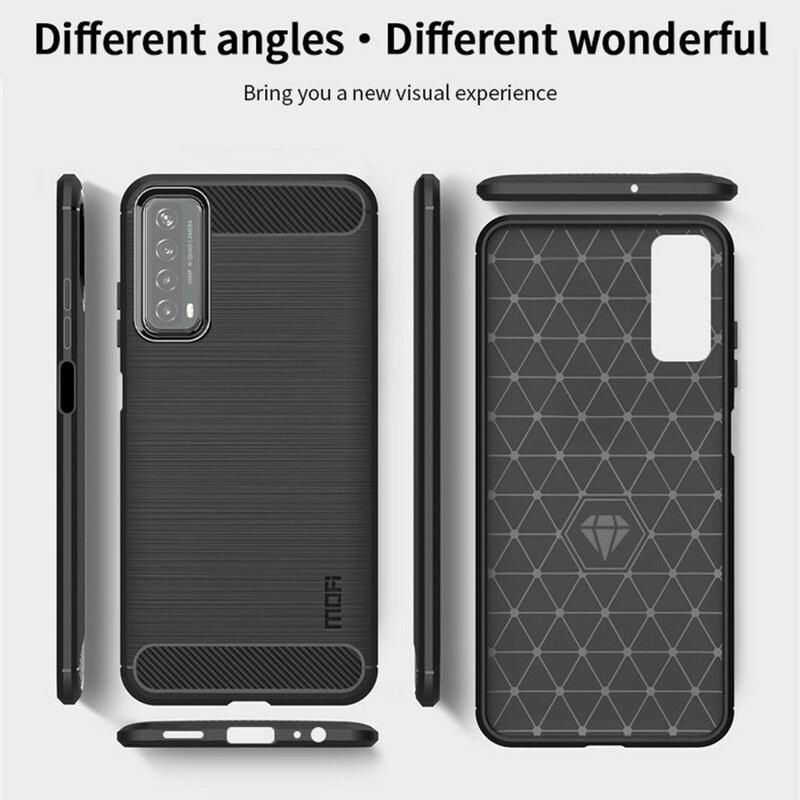 Capa Para Huawei P Smart 2021 Fibra De Carbono Escovada Mofi