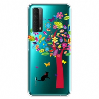 Capa Para Huawei P Smart 2021 Gato Sob A Árvore