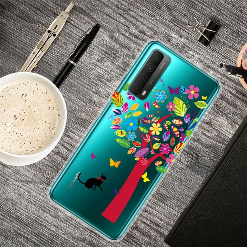 Capa Para Huawei P Smart 2021 Gato Sob A Árvore