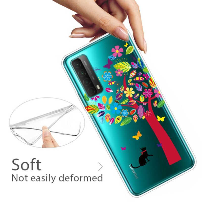 Capa Para Huawei P Smart 2021 Gato Sob A Árvore