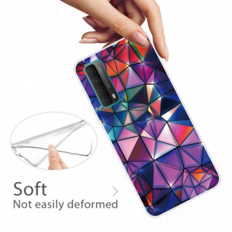 Capa Para Huawei P Smart 2021 Geometria Colorida Flexível