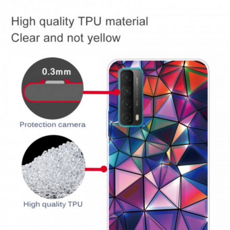 Capa Para Huawei P Smart 2021 Geometria Colorida Flexível