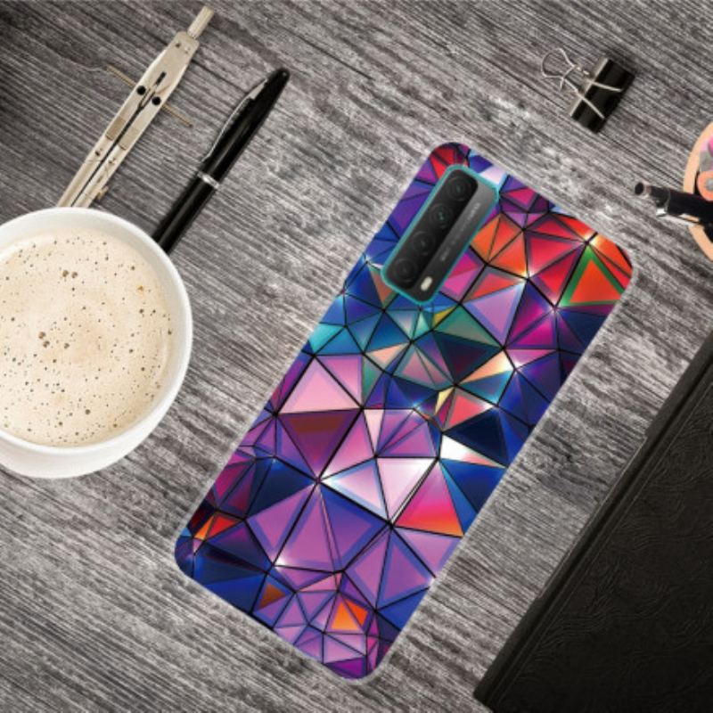 Capa Para Huawei P Smart 2021 Geometria Colorida Flexível