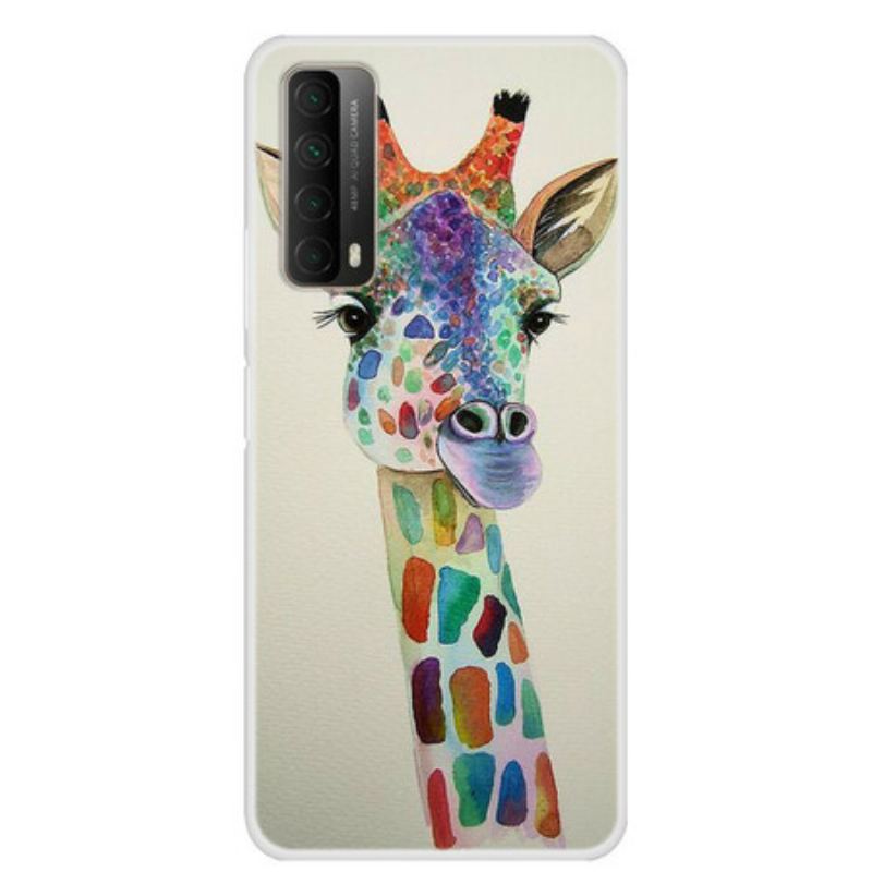 Capa Para Huawei P Smart 2021 Girafa Colorida