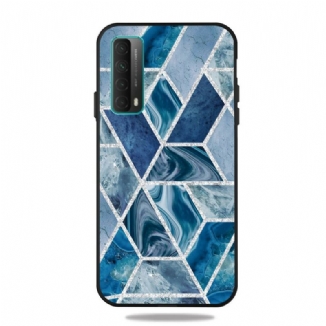 Capa Para Huawei P Smart 2021 Mármore De Geometria Escura