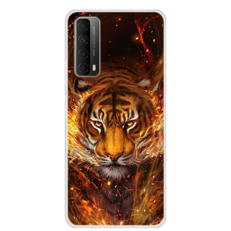 Capa Para Huawei P Smart 2021 Tigre De Fogo