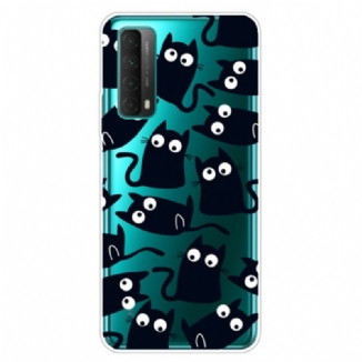 Capa Para Huawei P Smart 2021 Vários Gatos Pretos