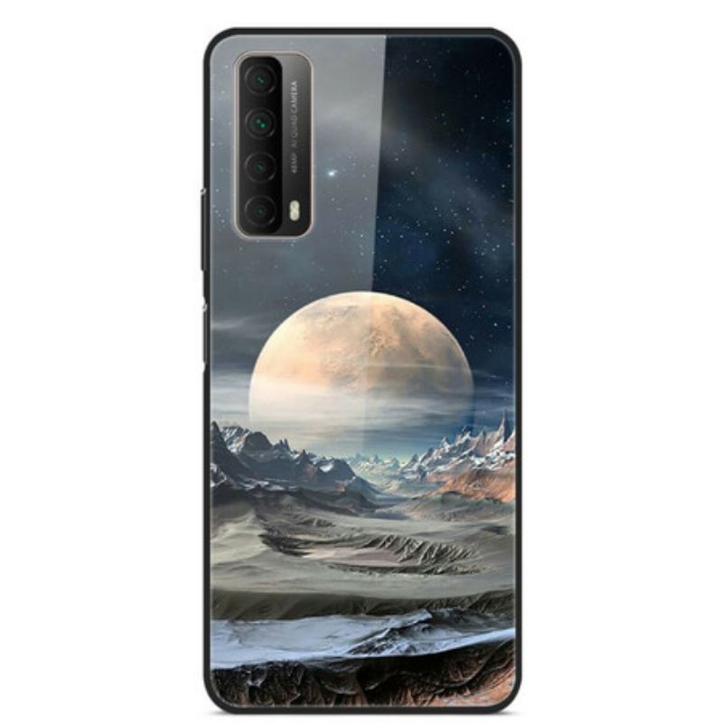 Capa Para Huawei P Smart 2021 Vidro Temperado Da Lua Espacial