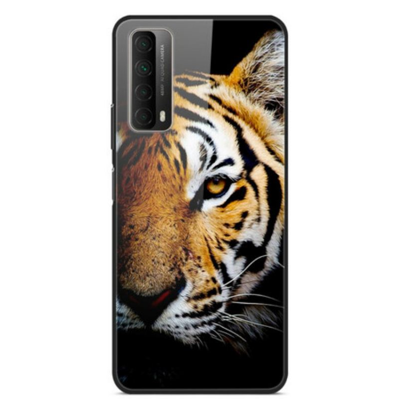 Capa Para Huawei P Smart 2021 Vidro Temperado Tigre Realista