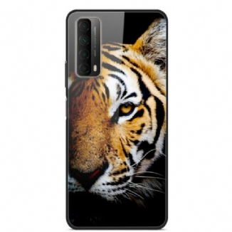 Capa Para Huawei P Smart 2021 Vidro Temperado Tigre Realista