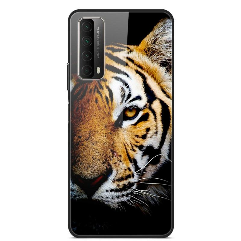 Capa Para Huawei P Smart 2021 Vidro Temperado Tigre Realista