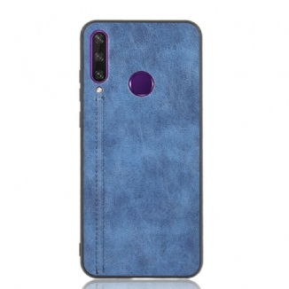 Capa De Celular Para Huawei Y6p Efeito Couro Couture