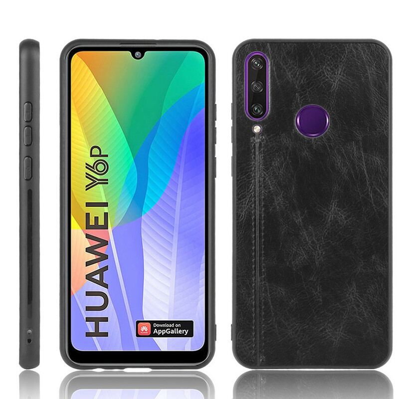 Capa De Celular Para Huawei Y6p Efeito Couro Couture