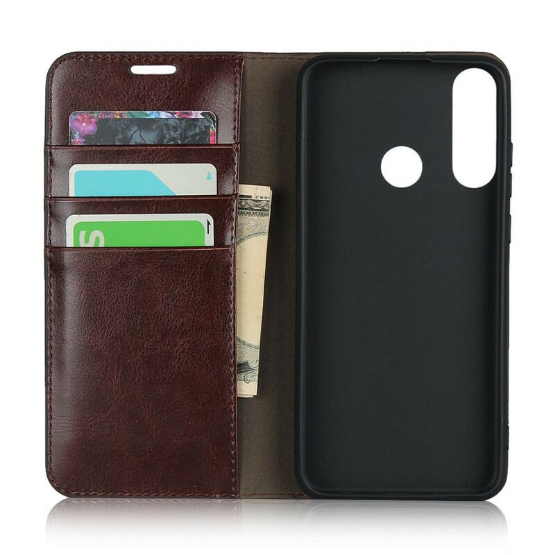 Capa De Celular Para Huawei Y6p Flip Couro Legitimo