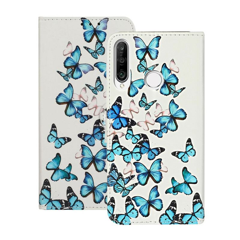 Capa De Celular Para Huawei Y6p Flip Miríade De Borboletas