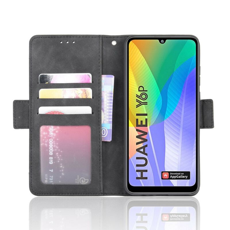 Capa De Couro Para Huawei Y6p Multi-card Premier Class