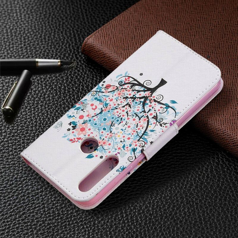 Capa Flip Para Huawei Y6p Árvore Florida