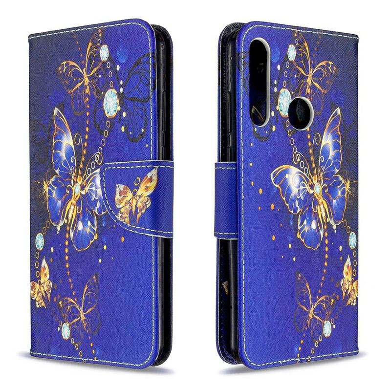 Capa Flip Para Huawei Y6p Borboletas Na Noite