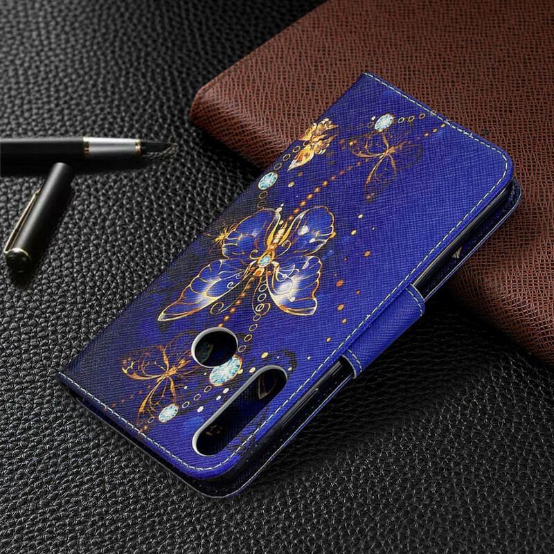 Capa Flip Para Huawei Y6p Borboletas Na Noite