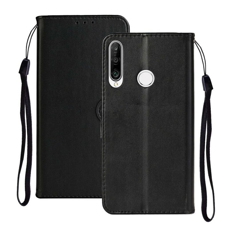 Capa Flip Para Huawei Y6p Design De Couro