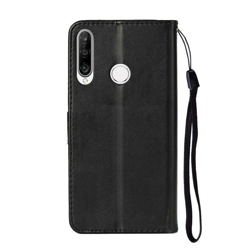 Capa Flip Para Huawei Y6p Design De Couro