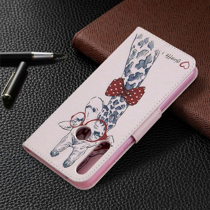 Capa Flip Para Huawei Y6p Girafa Inteligente