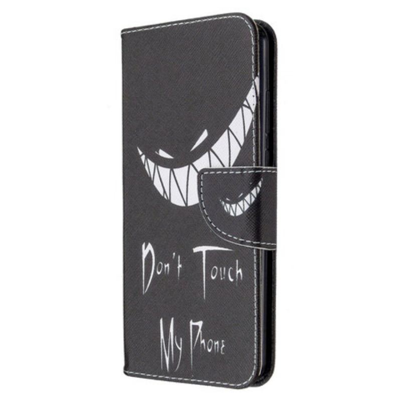 Capa Flip Para Huawei Y6p Telefone Do Diabo